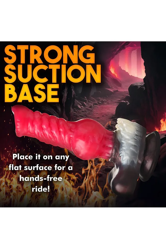 XR Brands Dildos XR Brands Creature Cocks Cujo Canine Silicone Dildo Red Various Sizes